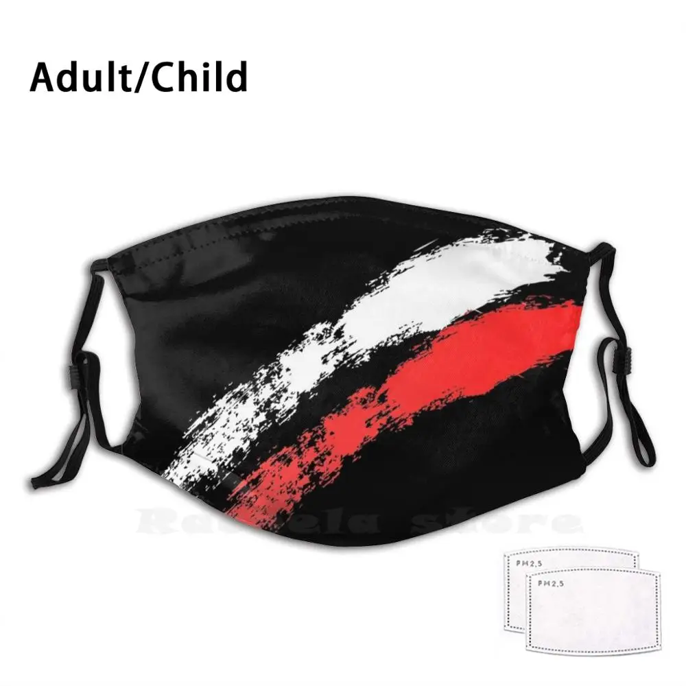 

Polish Flag Adult Kids Anti Dust Filter Diy Mask Poland Polska Biało Czerwony Biel Czerwień Biały Czerwony Red White Flag