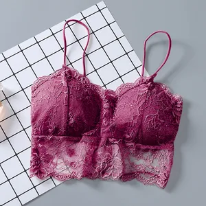 Women Sexy Bra Vest Without Steel Ring Bra Lace Cross-wrapped Tube Top Sports Underwear With Chest Pad Sujetador Sexy Para Mujer Women Sexy Bra Vest Without Steel Ring Bra Lace Cross-wrapped Tube Top Sports Underwear With Chest Pad Sujetador Sexy Para Mujer