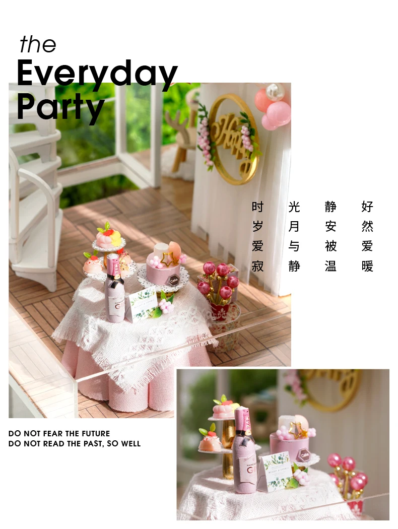 Кукольный дом DIY Миниатюрный с деревянной мебели сборный кукольный домик набор С Пылезащитным покрытием кукольные домашние игрушки для взрослых Рождественский подарок