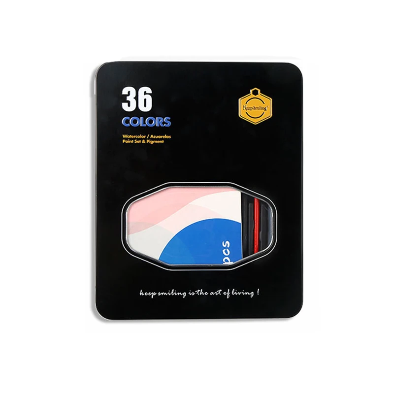Твердый акварельный набор инструментов BGLN 36 цветов Студенческий дизайн ручная