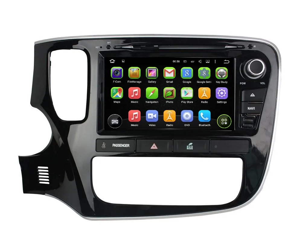 Четырехъядерный 1024*600 Android 5.1.1 автомобильный DVD-плеер для MITSUBISHI OUTLANDER 2015 GPS