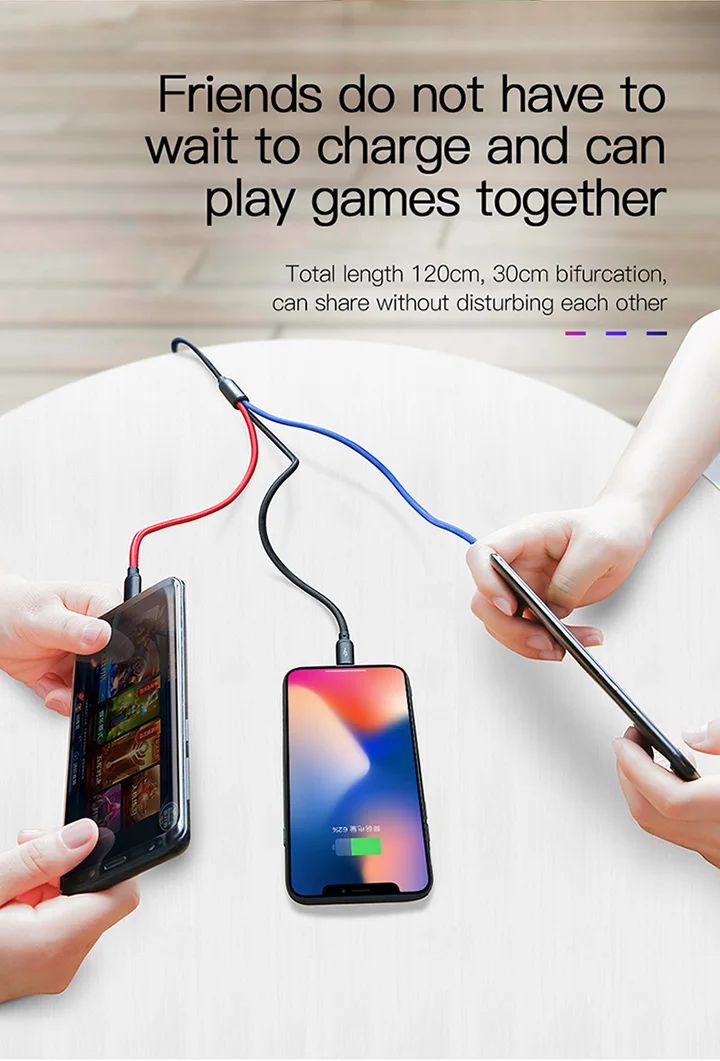 Кабель для мобильного телефона BASEUS, 3 в 1, кабель Micro USB, кабель usb type-C, кабель type-C для зарядки samsung, Xiaomi, USB, шнур для освещения