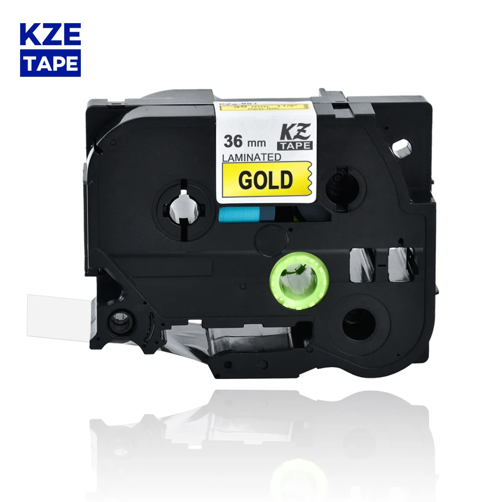 36 мм Tze861 черная на золоте зеркальная лента кассета модель 861 tze861 для P-touch PT |