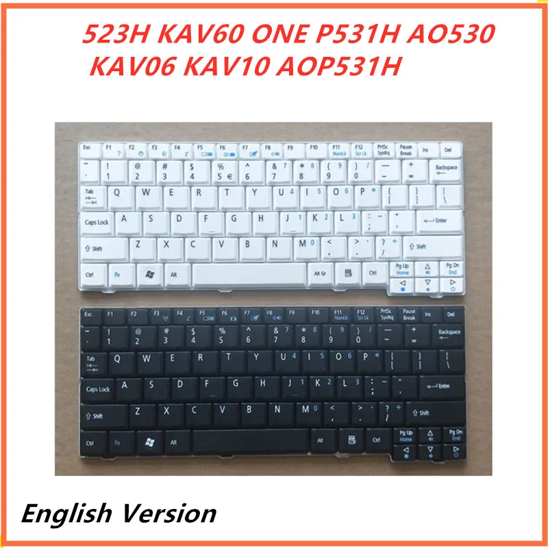 Клавиатура на английском языке для ноутбука ACER 523H KAV60 ONE P531H AO530 KAV06 KAV10 AOP531H сменная