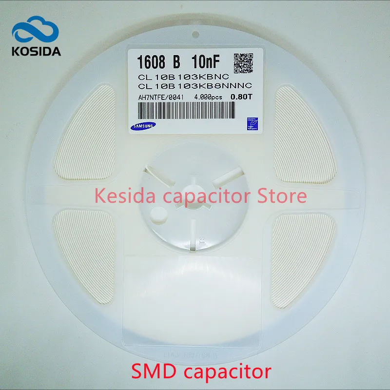 

Керамический конденсатор 4000 шт./лот 0603/1608 103K 10NF 10% 50V X7R SMD MLCC CL10B103KB8NNNC, новый и оригинальный