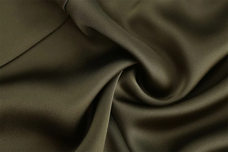 

Imitation acetate silky slim waist dress with slim temperament suspender dress 2021 summer new style