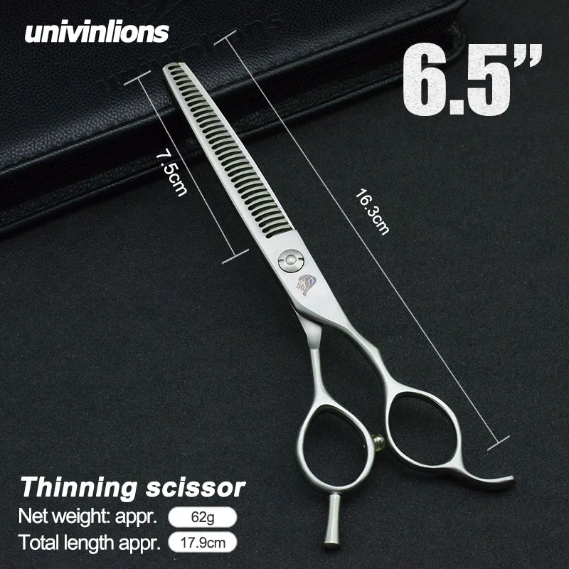 

6.5 inch Pet Dogs Gromming Scissors Thinning Shears Sharp Edge Animals Cat Hair Cutting Stainless Steel Barber Cutting Tools