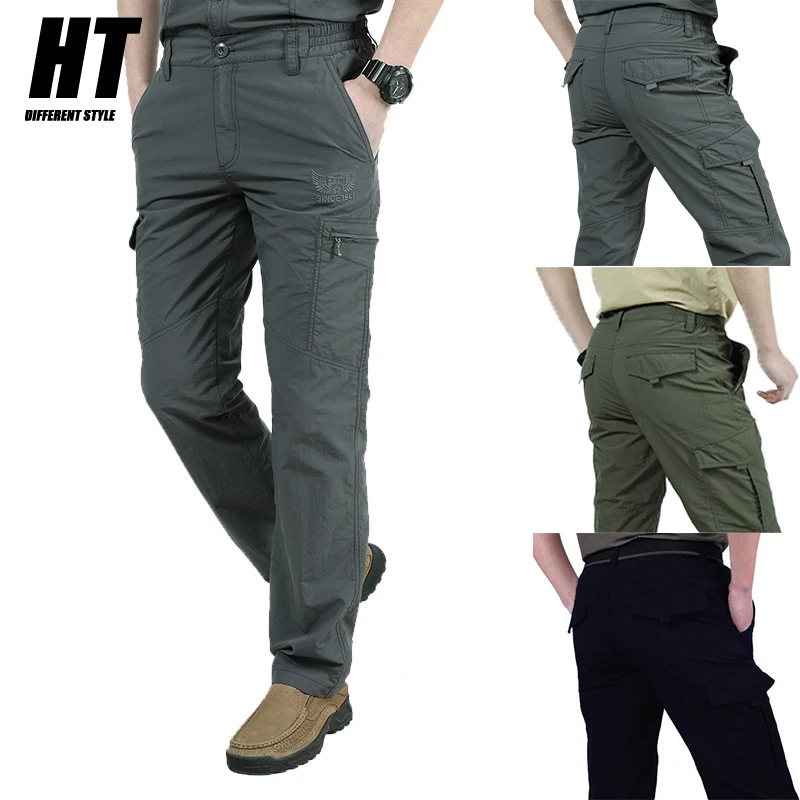 Брюки-карго мужские тактические эластичные штаны для походов армейские джоггеры