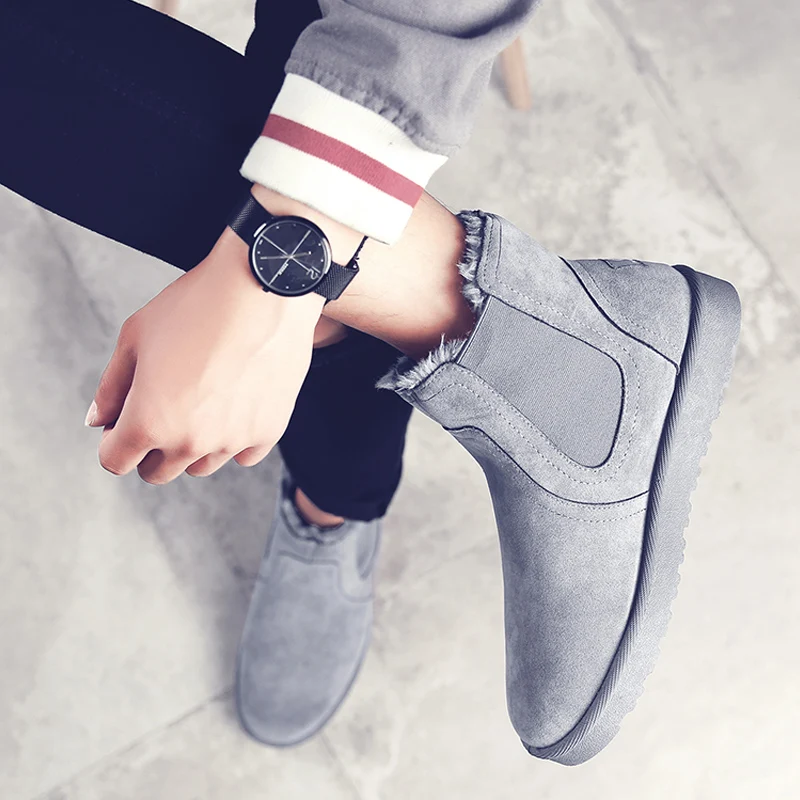 2019 Новое поступление зимние ботинки теплые женские ботильоны с плюшевой