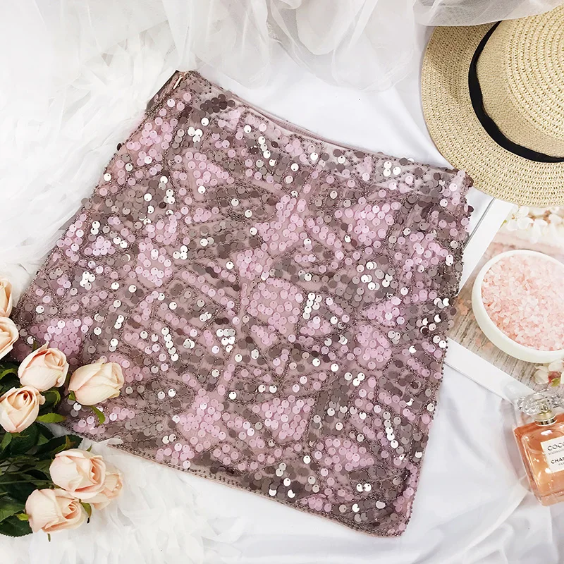 

Модные милые мини-юбки с блестками для девочек, женские сексуальные розовые юбки, Женская Блестящая юбка для вечерние
