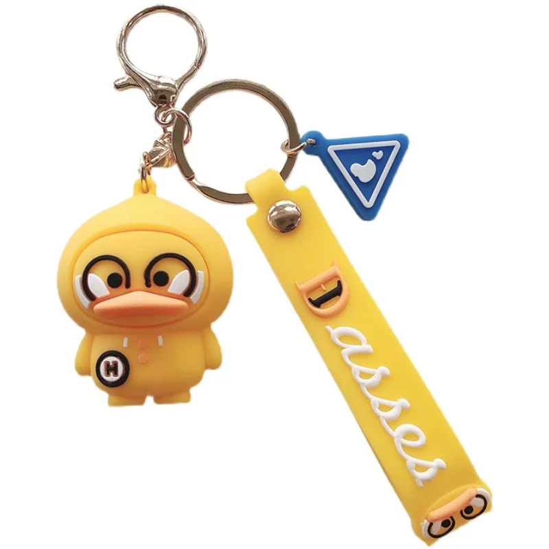 

Cartoon duck cute schoolbag Keyring doll pendant ring Keyring lovers car pendant