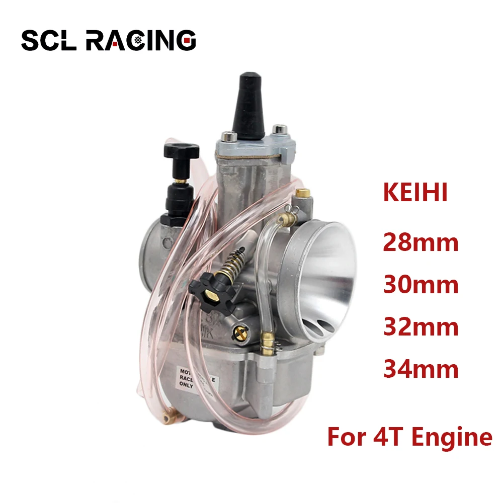 

Alconstar Motorcycle Motorbike 4T Engine Keihi 28mm 30mm 32mm 34mm Carburetor Carburador With Power Jet Motocross Racing Motor