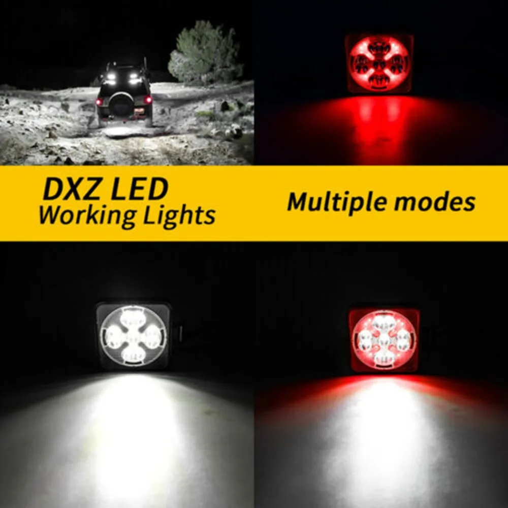 

Square Light Super Bright Work 1200LM 6500K-7500K DC 9V-60V DRL Daylight
