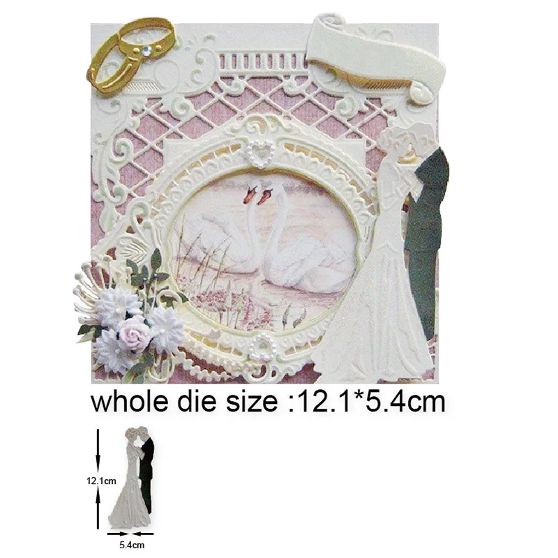 

Metal Cutting Dies Wedding couples 2020 New Embossing Die Stencil for DIY Scrapbooking Embossing paper card making