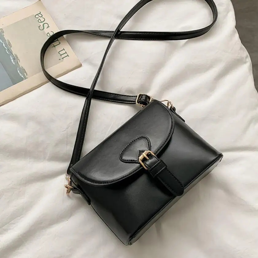 

2021 Pu Leather Women Shoulder Bag Fashion Messenger Bags Handbag Flap Simple Fashion Females Crossbody Bag Luxury Purse Brand