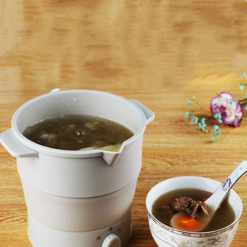 Креативный Силиконовый Складной электрический портативный горячий горшок для