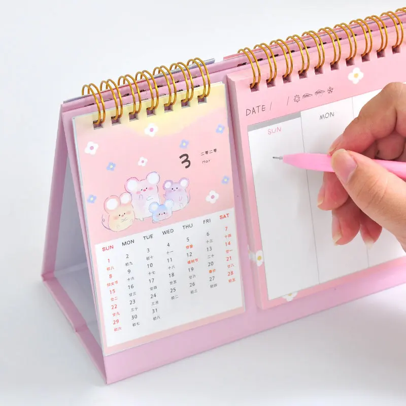 Прекрасный Гарри мышь настольный календарь DIY Note катушки календарей блокнот ежедневный планировщик расписаний,09-,12