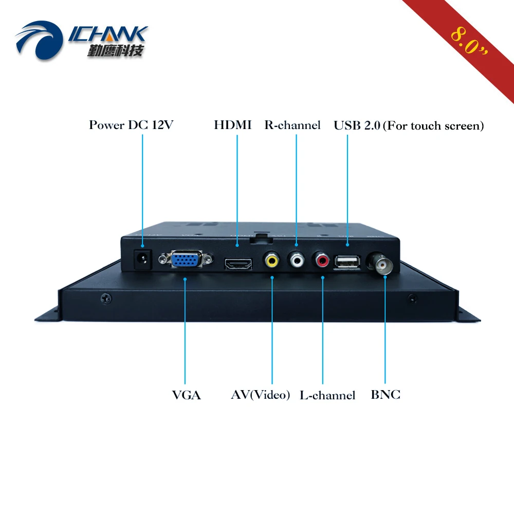 ZK080TC 262R/8 дюймовый 1024x768 HDMI VGA USB маленький размер портативный Встроенный с открытой