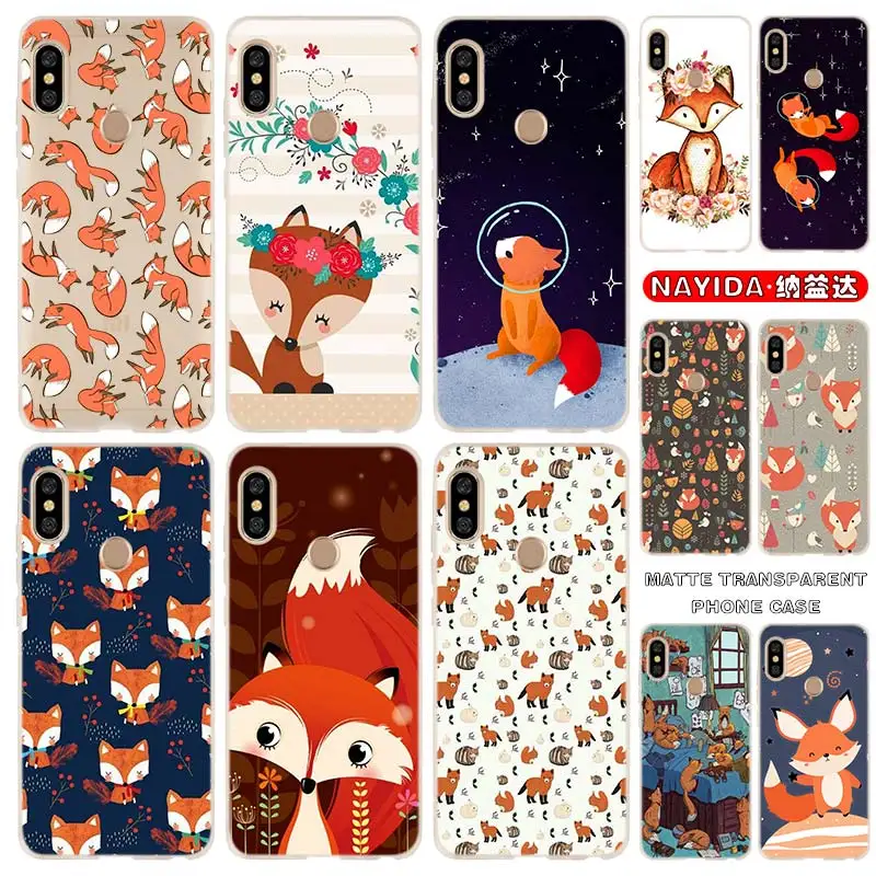 

Soft Silicone Case For Xiaomi Redmi Note 11 10 9 8 7 Pro Max 10s 9s 8t 4G 5Gr Fox Space Moon Universe Fox Fundas