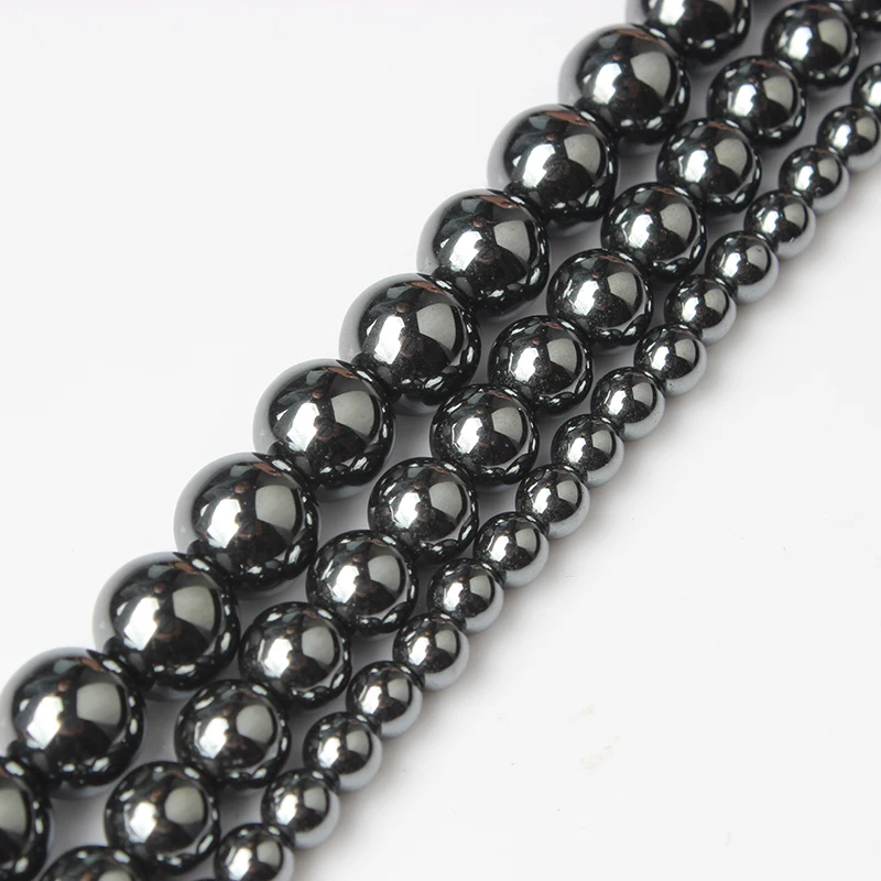 

Natural Hematite Beads Magnetite Energy Loose Beads for DIY Jewelry Making Bracelet Necklace Accessories Black Body Beads