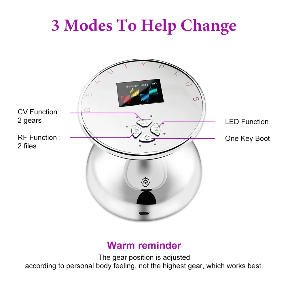 Koop Led Ultrasone Cavitatie Rf Lichaam Vermagering Machine Vet Brander Radio Frequentie Anti Cellulite Ultrasound Gezicht Draai Massager