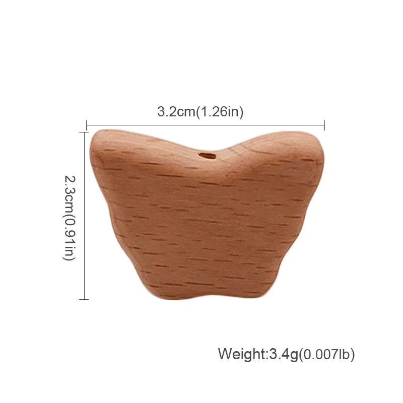 Coskiss 100pcs Food Grade Wood Bead Beech Wooden Clouds Animal Beads DIY Teething Nursing Mom Necklace jewelry Making Teethers
