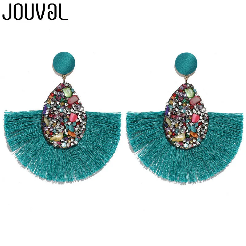 Женские серьги с кисточками и кристаллами 8 см|Серьги-подвески| |