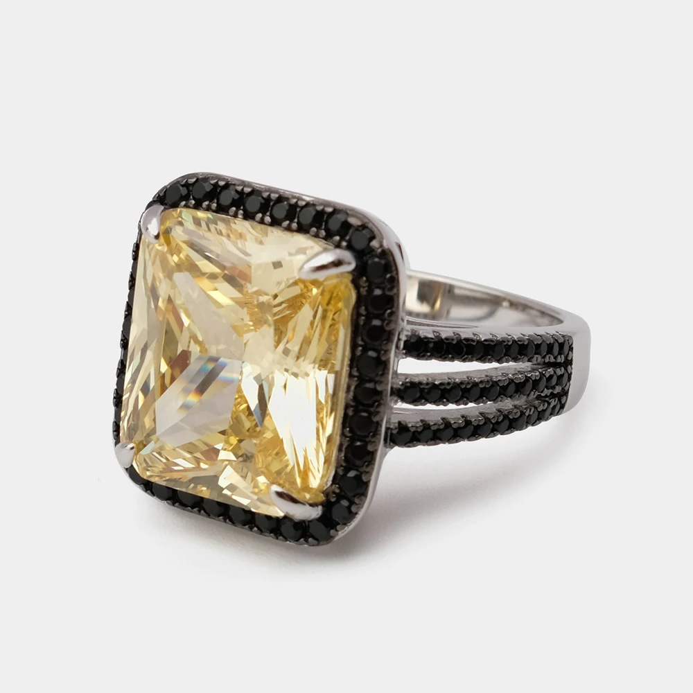 Бутик аморита Роскошные ювелирные изделия огранка подушки цитрин драгоценный