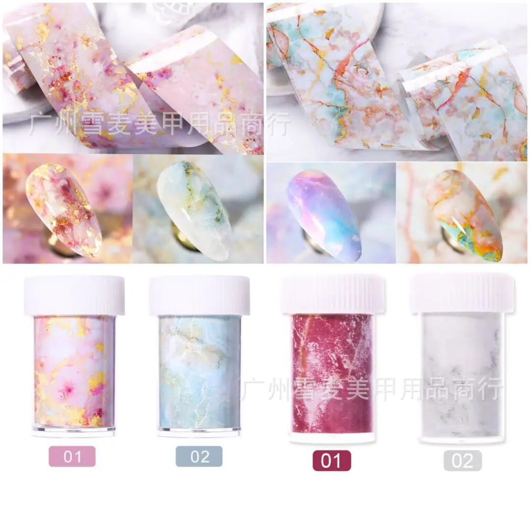 

Nail Accessories, Marble Pattern, Starry Sky Paper, Laser Flash Nail Stickers for Nail Styling Beautification