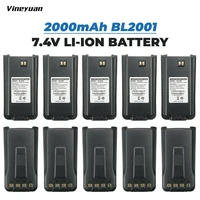10x replacement li ion battery for hyt bl2001 tc610 tc620 bli bl2001 two way radio