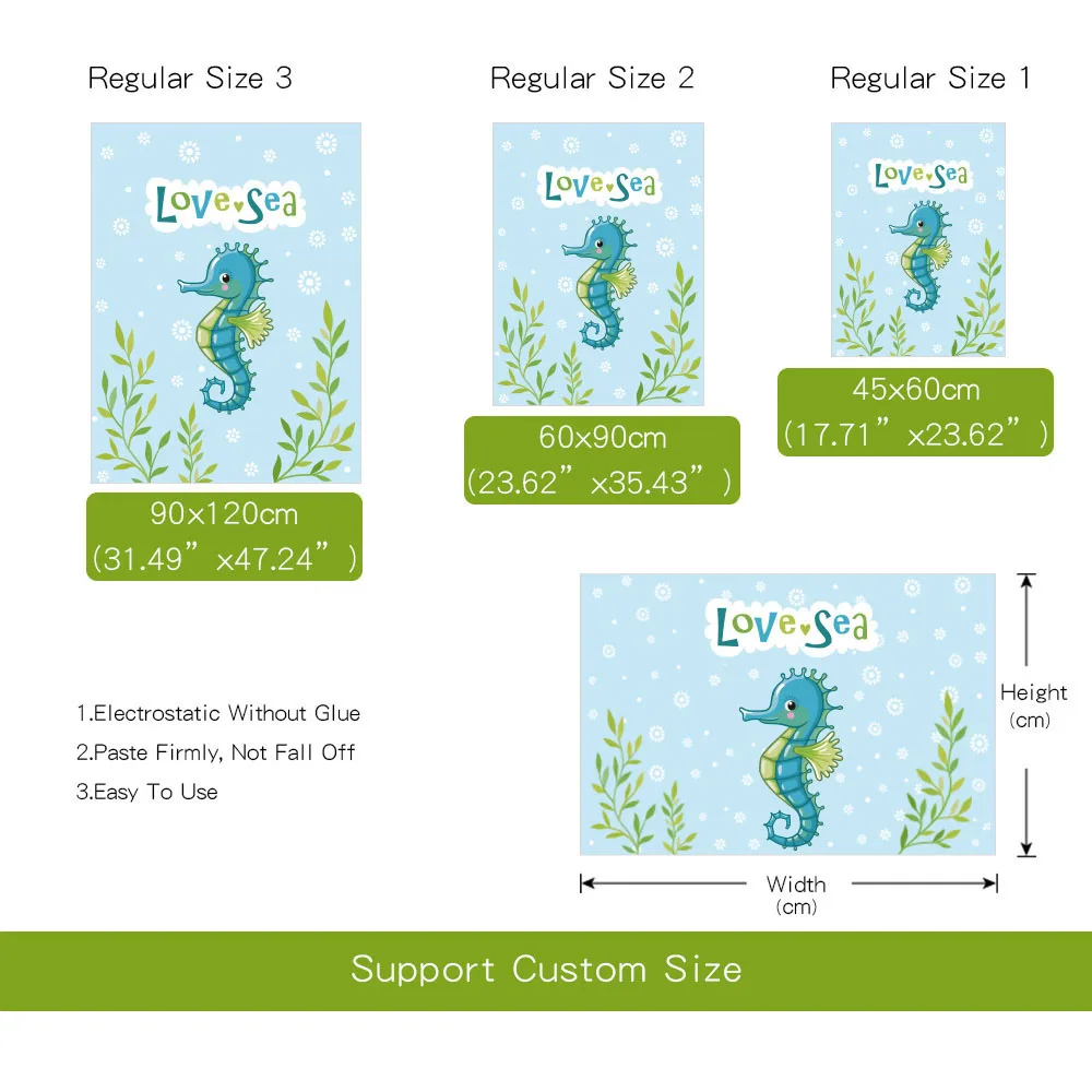 DICOR DIY Детская комната стеклянные пленки витражные мультфильм аквариум