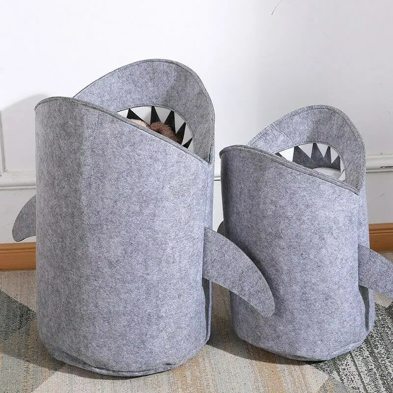 1 шт. милая детская складная корзина для белья в форме акулы хранения игрушек