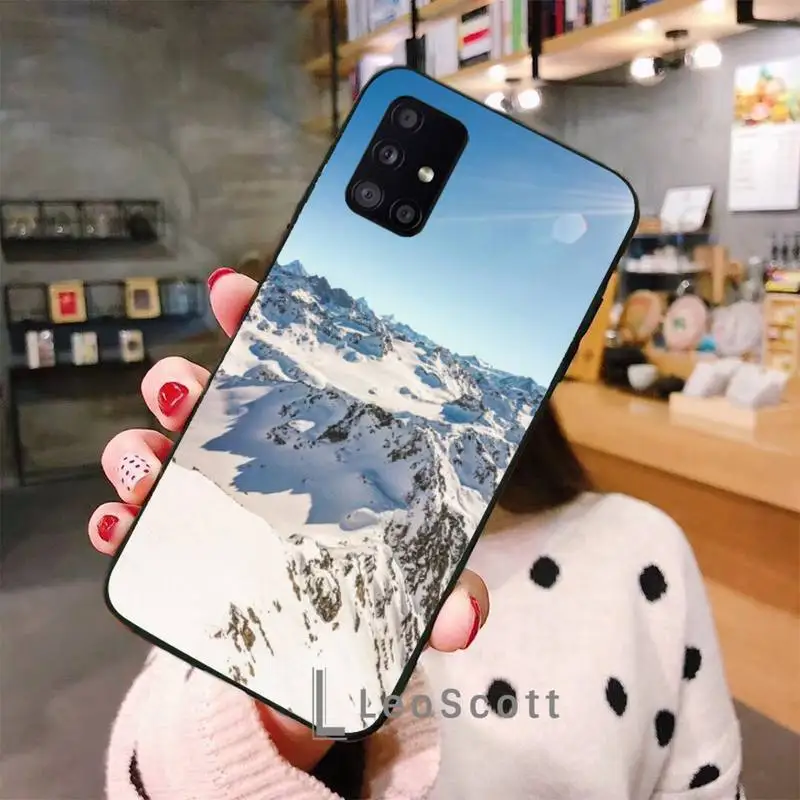 

Snowy Mountain Landscape Phone Case For Samsung A50 A51 A71 A20E A20S S10 S20 S21 S30 Plus ultra 5G M11