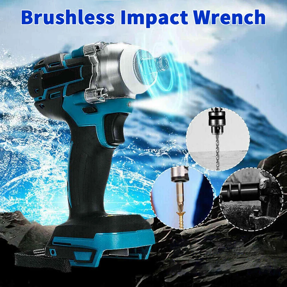 

NEW 18V 520Nm Torque Electric Impact Wrench 1/2 inch Brushless Cordless Power Tool Impact Frequency Wrench Installation Tools
