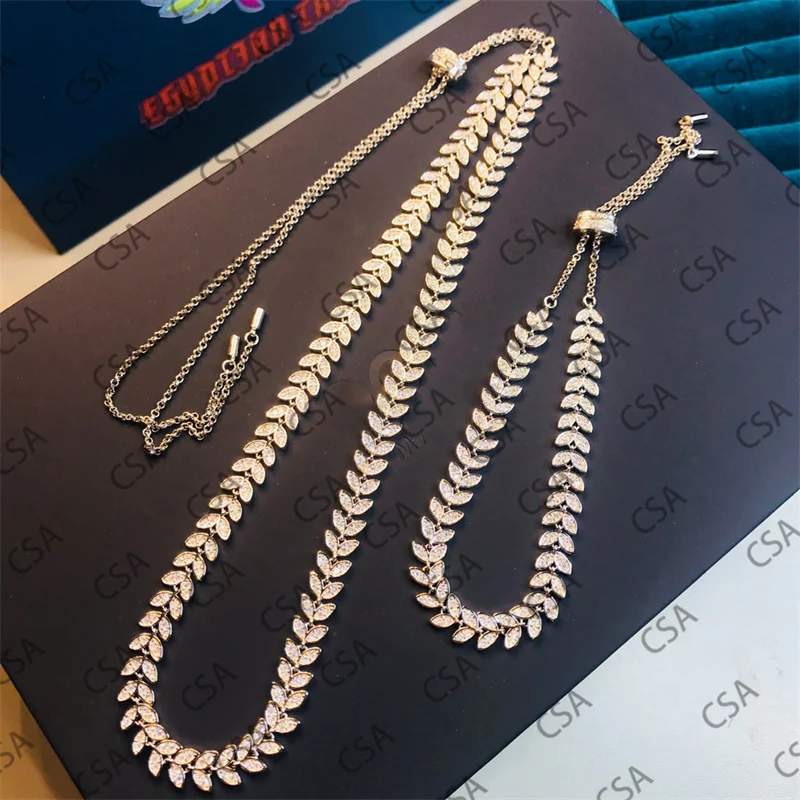 

S925 sterling silver Moroccan palm tree leaf necklace summer cool breeze simple personality seaside street couple dating