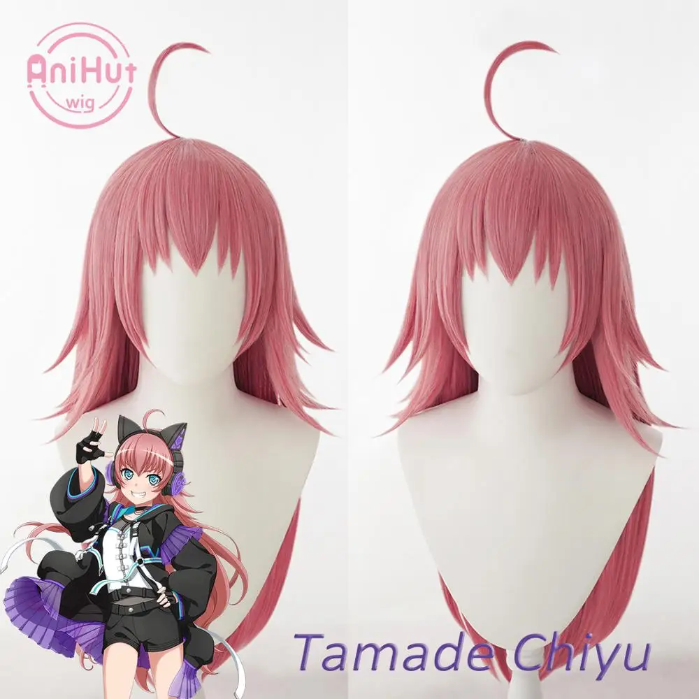 【AniHut】Tamade Chiyu CHU² CHU Wig BanG Dream! Женские синтетические волосы для костюмированной
