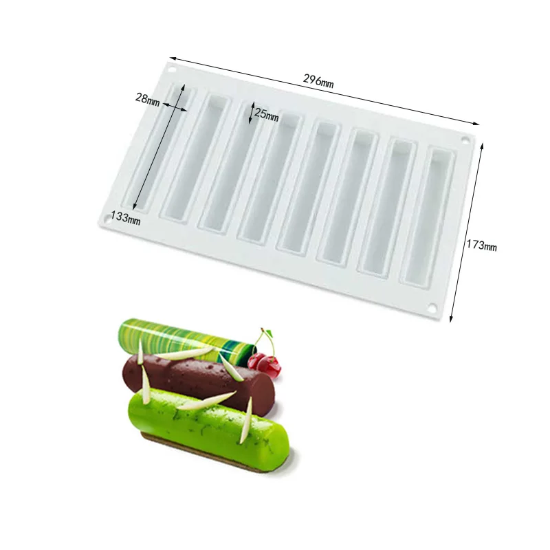Длинная полоса печенье в виде пальцев французский десерт силиконовая форма для