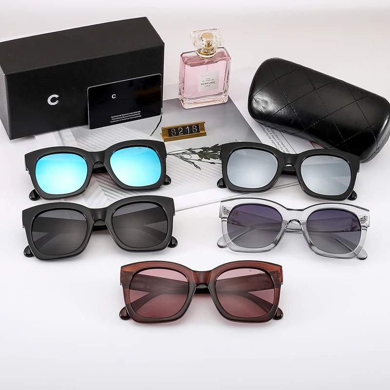 Поляризованные солнцезащитные очки большого размера квадратные для женщин