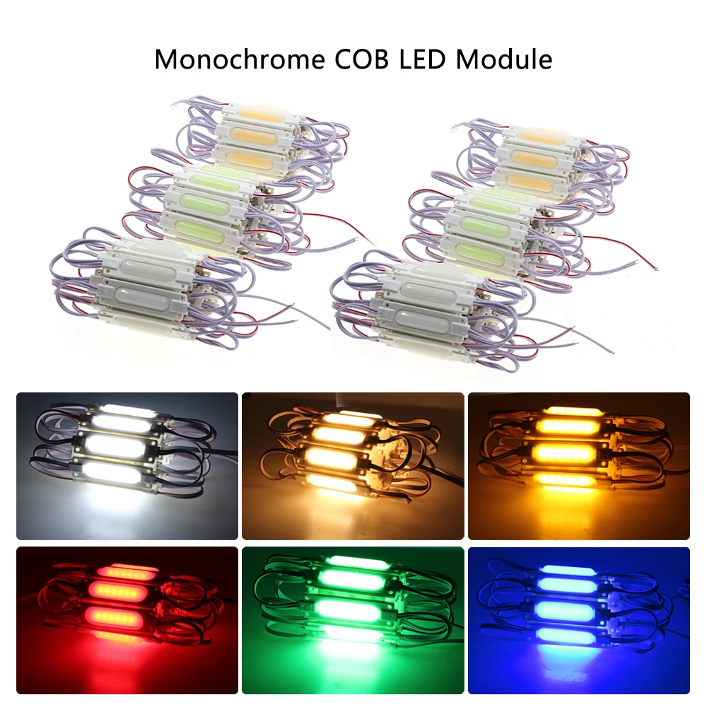 Светодиодный модуль COB 2 Вт Водонепроницаемый DC12V для наружной рекламы светящиеся знаки световой ящик DIY светодиодный модуль полосы 20 шт./лот