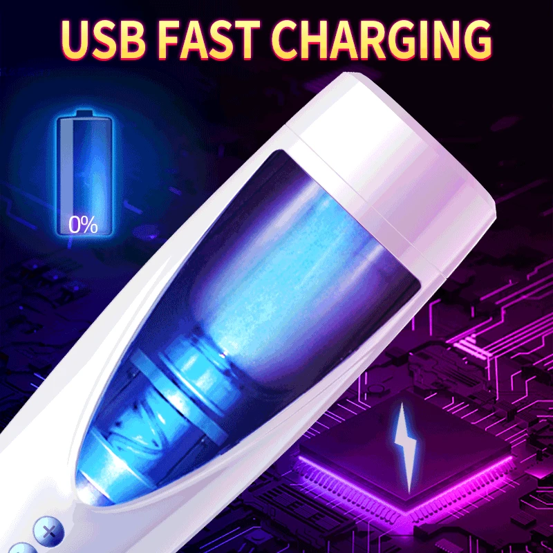 Мощная присоска мастурбатор мужской 10 Скорость телескопическая и вращательные