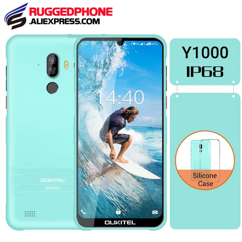 OUKITEL Y1000 Android 9 0 мобильный телефон 6 08 &quot19 5: экран MT6580P 2G RAM 32G ROM 3600mAh отпечаток пальца
