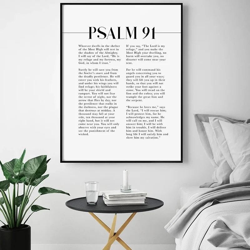 

Canvas Painting Psalm Scripture Wall Art He Who Dwells In The Shelter Bible Verse for Your Christian Prints Posters Home Decor