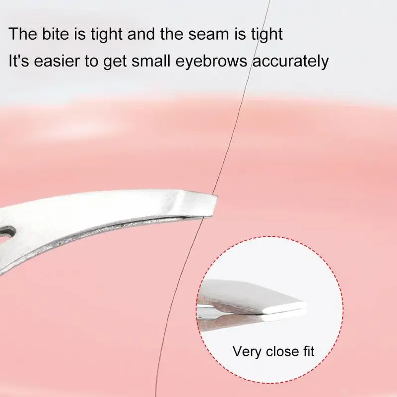 Зажим для бровей из нержавеющей стали с длинным отверстием ремонта косая красота