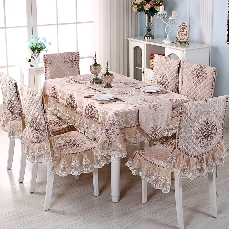 Роскошная Европейская прямоугольная скатерть \ круглая для обеденного стола