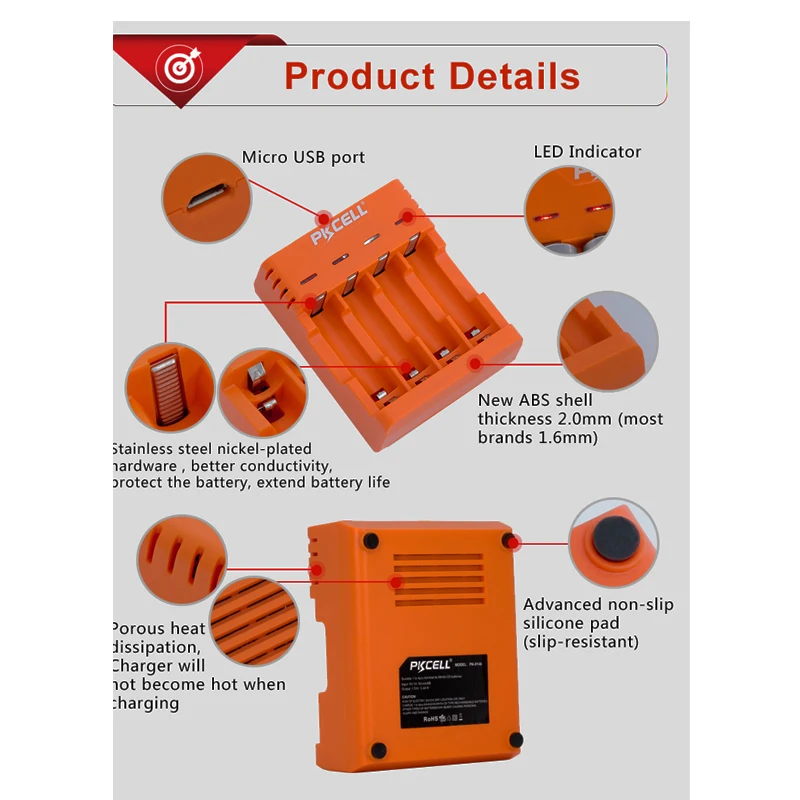 4 шт. перезаряжаемые никель-металлогидридные аккумуляторы 850 мАч | Электроника
