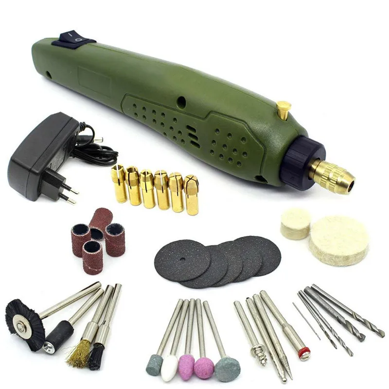Портативная электрическая мини дрель 12 В вращающийся инструмент + шлифовальные