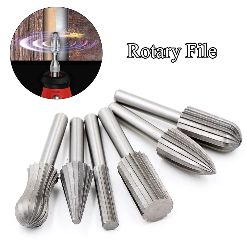 

High Speed Steel Electric Grinder Grinding Head Woodworking Rotary File Milling Cutter Carving Knifes Wood Tools Hand Tools