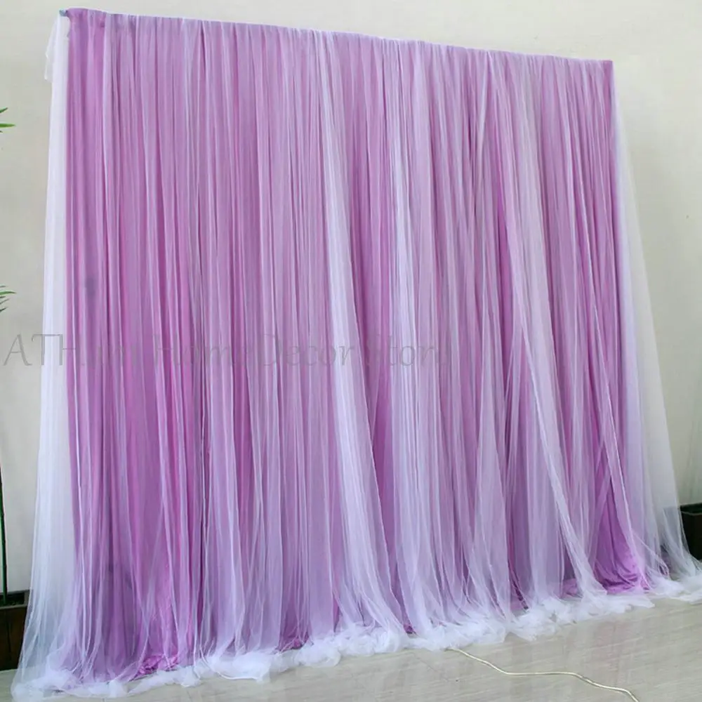 Шифоновый фон цвета слоновой кости с фатиновой юбкой для свадебной церемонии и