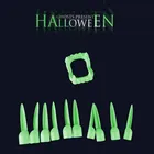 Светящиеся ужасные искусственные ногти для косплея клоуна, 1 комплект