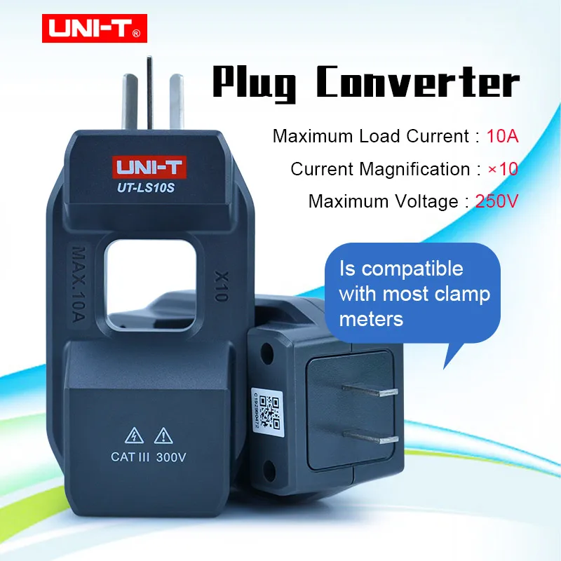 

UNI-T 3 Pin/2 Pin AC Line Splitter Digital Clamp Meter Load Bipolar Converter 10A Maximum Load Current UT-LS10A/UT-LS10S